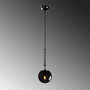 Opviq King - 11451 Lámpara de araña negra con detalles de cristal